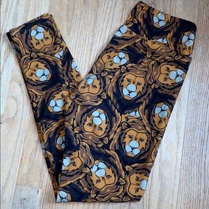 LuLaRoe Lion head leggings OS